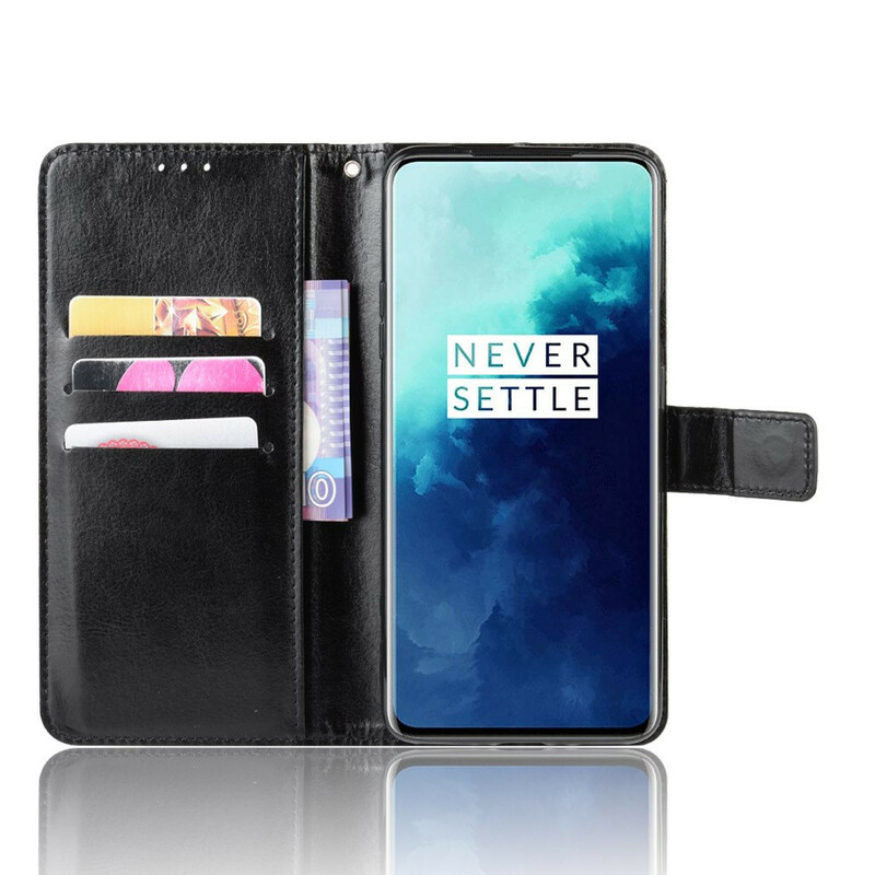 Capa OnePlus 7T Pro Faux de Couro Flashy