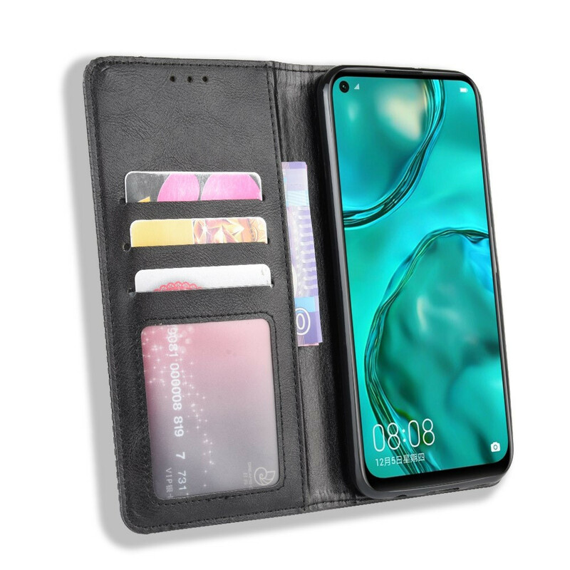 Capa Flip Cover Huawei P40 Lite Leather Effect Vintage Styling