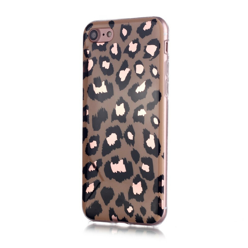 Capa estilo Leopardo de mármore para iPhone 8 / 7