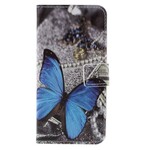 Samsung Galaxy S7 Capa azul borboleta