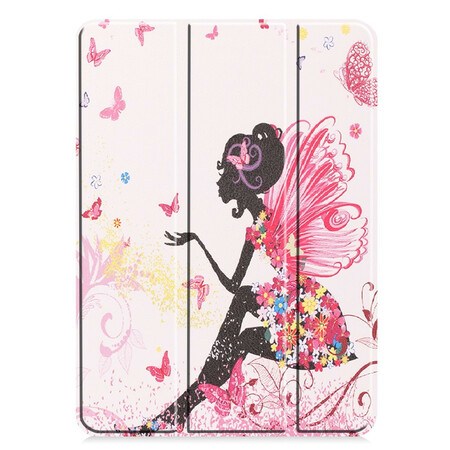 Capa Inteligente iPad 11" (2020) Fada Floral em Couro