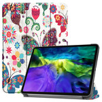 Capa inteligente iPad Pro 11" (2020) Butterflies e Flowers Retro