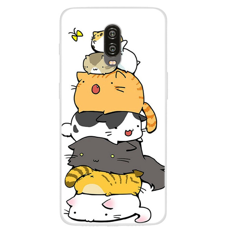 OnePlus 6T Case Pile Of Cats Cartoon