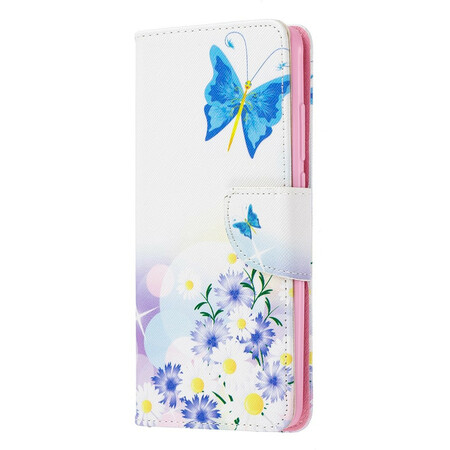 Xiaomi Mi 9T / Mi 9T Pro Capa pintada com Borboleta e Flor