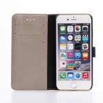 Capa para iPhone SE 2 / 8 / 7 Efeito Couro Retro Capa para iPhone SE 2 / 8 / 7 Efeito Couro Retro