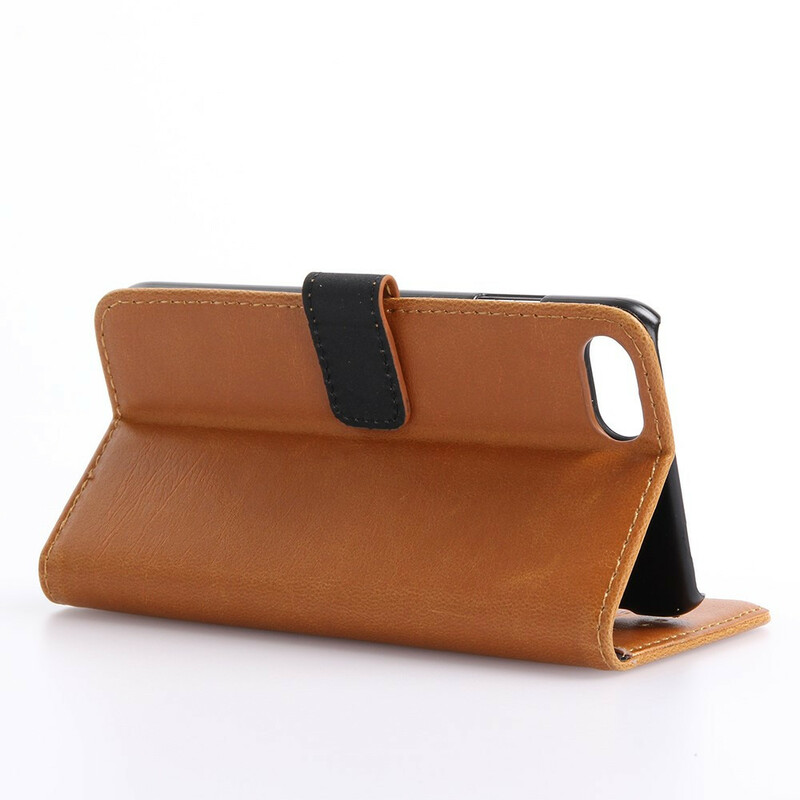 Capa para iPhone SE 2 / 8 / 7 Efeito Couro Retro
