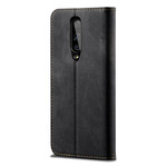 Capa Flip OnePlus 8 Leatherette Jeans Texture