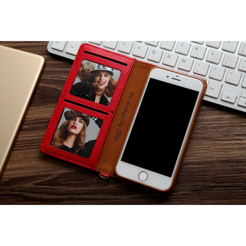 Tampa Flip Cover iPhone SE 2 / 8 / 7 Efeito Couro Multi-Card CMAI2