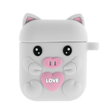 AirPods Capa de silicone Porco Divertido