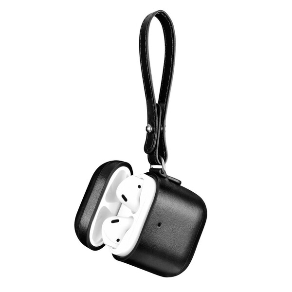 Capa Genuíno de AirPods em Couro com CordÃ£o ICARER