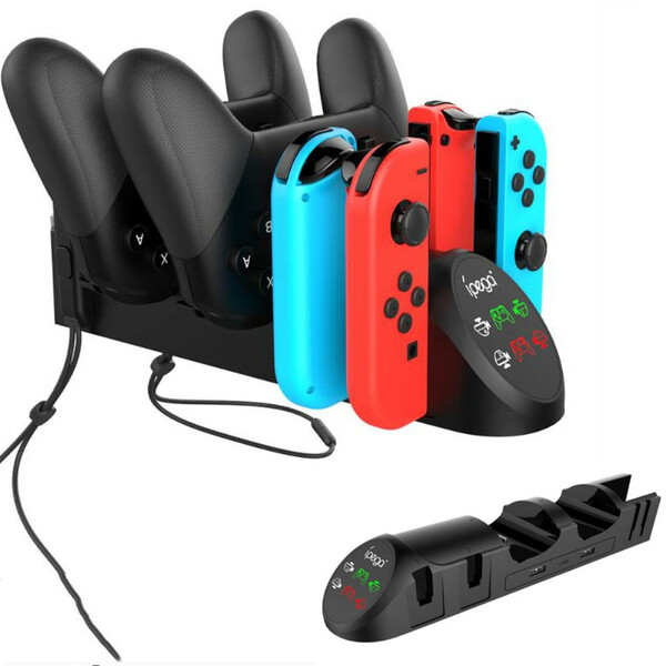 Suporte de Estação de Carregamento IPEGA 6 em 1 para Nintendo Switch