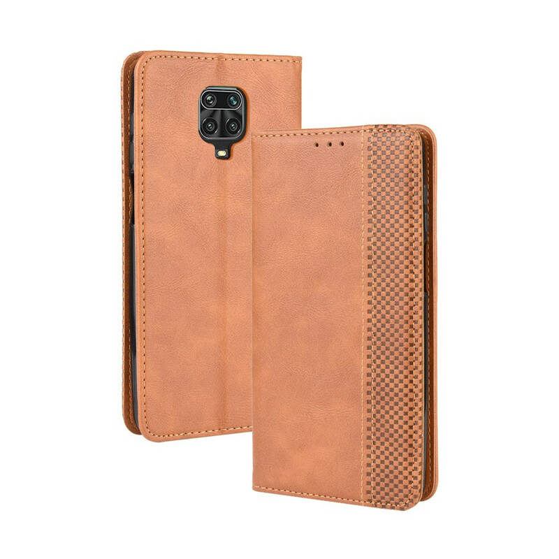 Capa Flip Xiaomi Redmi Note 9S Efeito Couro Vintage Efeito Estilo Capa Flip Xiaomi Redmi Note 9S Efeito Couro Vintage Efeito Estilo