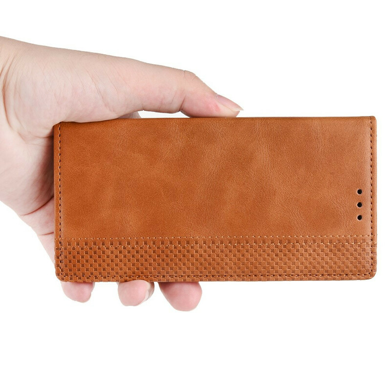 Capa Flip Xiaomi Redmi Note 9S Efeito Couro Vintage Efeito Estilo Capa Flip Xiaomi Redmi Note 9S Efeito Couro Vintage Efeito Estilo