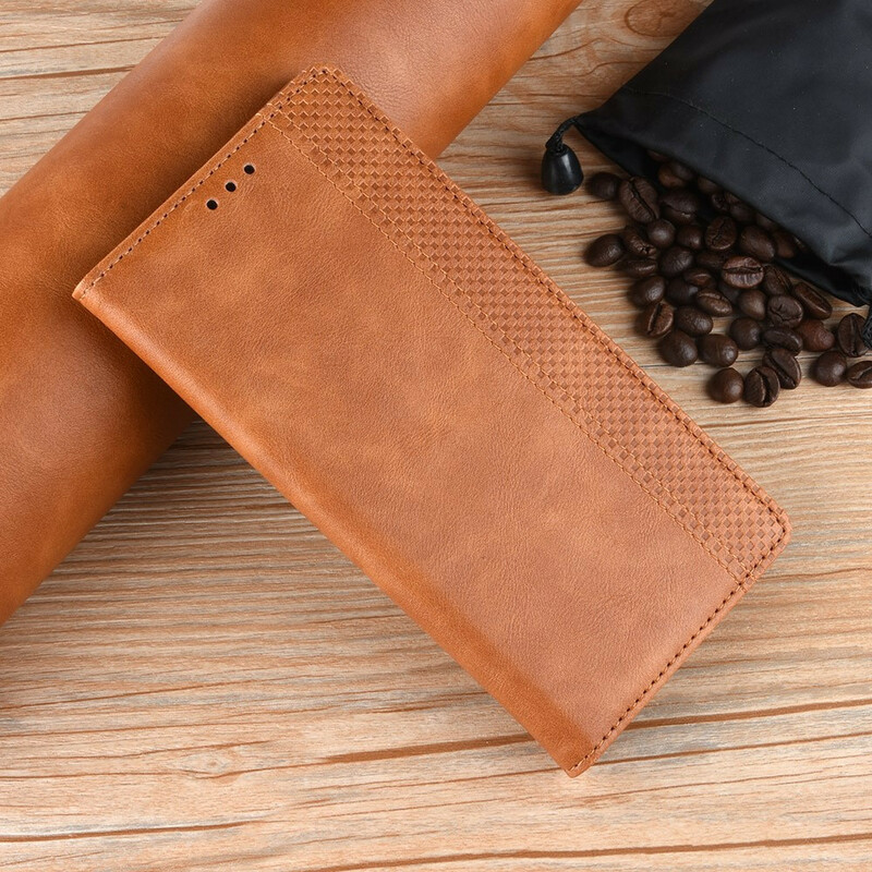 Capa Flip Xiaomi Redmi Note 9S Efeito Couro Vintage Efeito Estilo Capa Flip Xiaomi Redmi Note 9S Efeito Couro Vintage Efeito Estilo