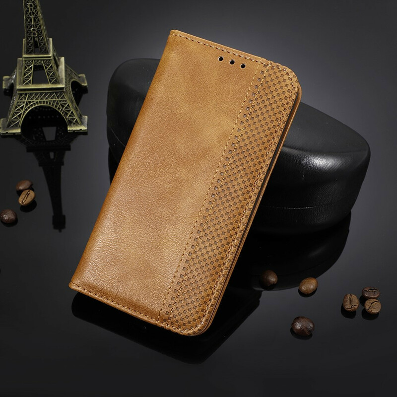 Capa Flip Xiaomi Redmi Note 9S Efeito Couro Vintage Efeito Estilo Capa Flip Xiaomi Redmi Note 9S Efeito Couro Vintage Efeito Estilo