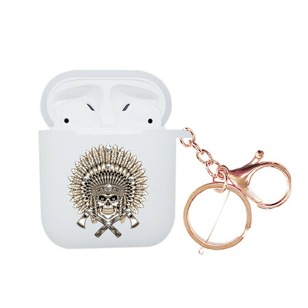 Capa NXE Skull & Crossbones AirPods com mosquetão