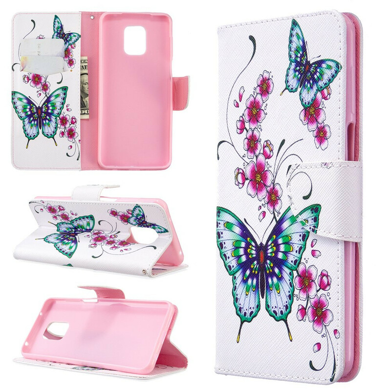 Xiaomi Redmi Note 9S / Nota 9 Pro Case Incrível Borboletas Xiaomi Redmi Note 9S / Nota 9 Pro Case Incrível Borboletas