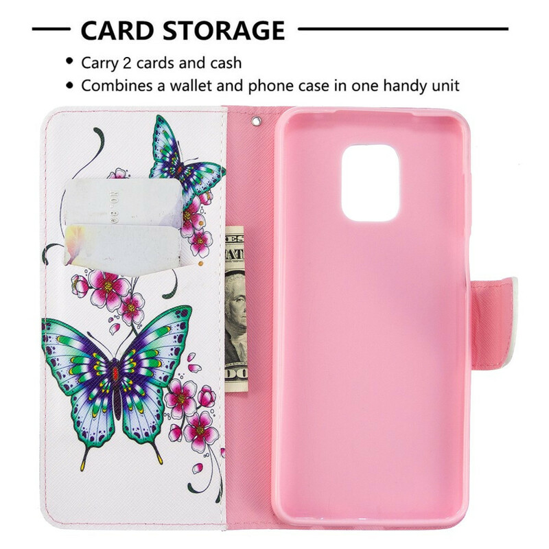 Xiaomi Redmi Note 9S / Nota 9 Pro Case Incrível Borboletas Xiaomi Redmi Note 9S / Nota 9 Pro Case Incrível Borboletas