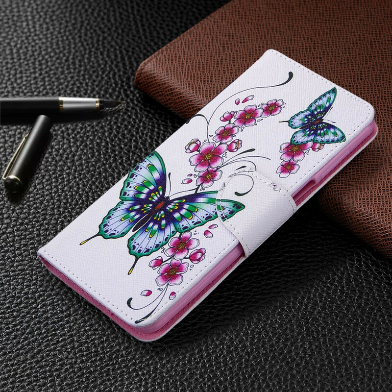 Xiaomi Redmi Note 9S / Nota 9 Pro Case Incrível Borboletas Xiaomi Redmi Note 9S / Nota 9 Pro Case Incrível Borboletas