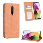 Capa de Couro Vintage OnePlus 8 Efeito Flip