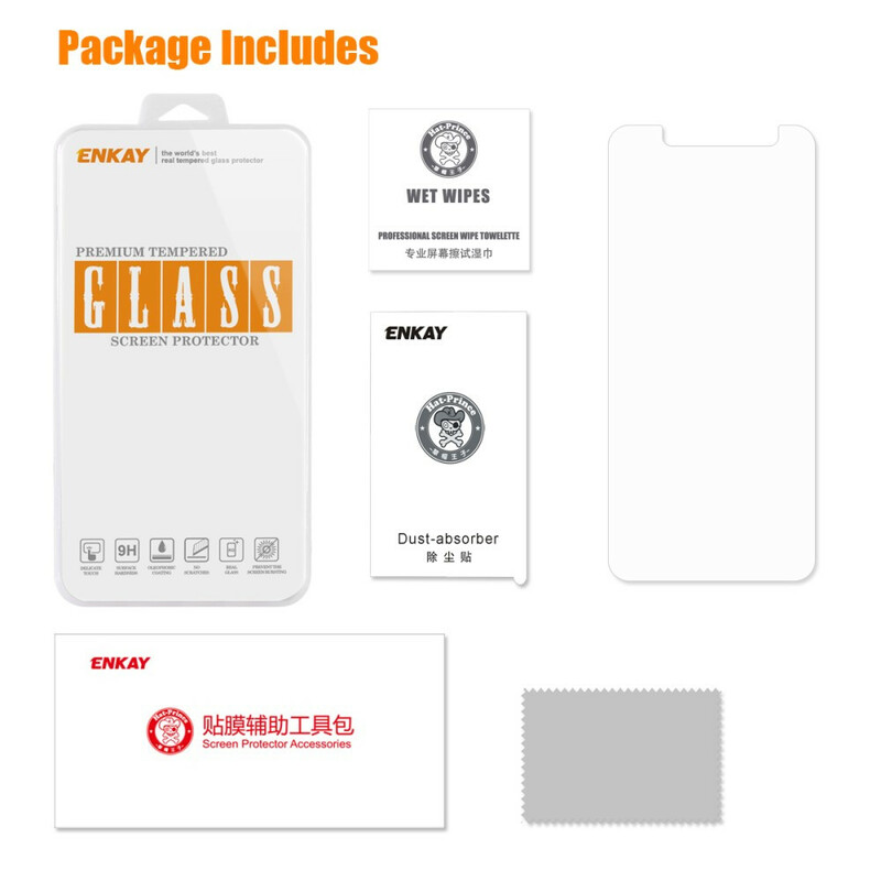 Samsung Galaxy A6 Plus PelÃcula pelÃcula pelÃcula protectoraaa de ecrã de vidro temperado ENKAY Samsung Galaxy A6 Plus PelÃcula pelÃcula pelÃcula protectoraaa de ecrã de vidro temperado ENKAY