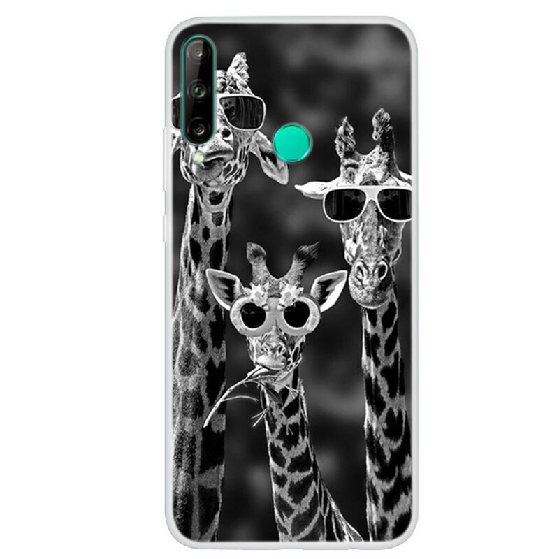 Huawei P40 Lite Capa Girafas com Óculos
