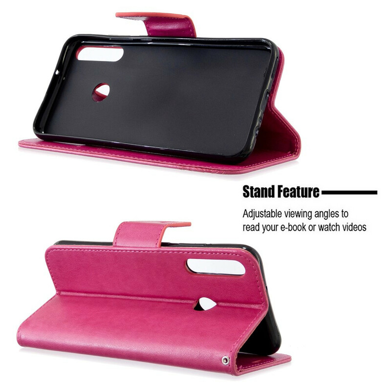 Huawei P40 Lite E Case Butterflies e Oblíquo Flap