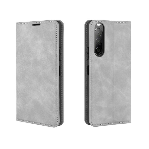 Capa Flip Cover Sony Xperia 10 II Efeito Couro Mole