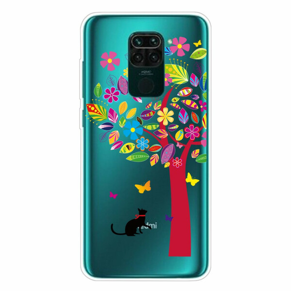 Xiaomi Redmi Note 9 Case Cat under the Colourful Tree