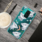 Xiaomi Redmi Note 9 Pequena capa cinzenta de Pandas