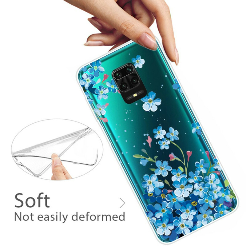 Xiaomi Redmi Note 9S / Redmi Note 9 Pro Case Blue Flowers