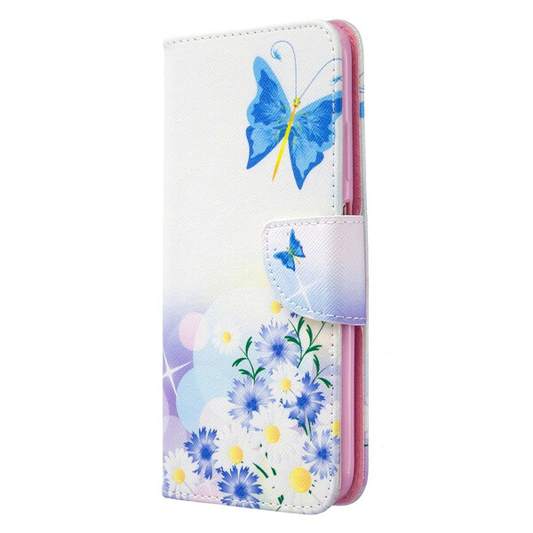 Capa Huawei P40 Lite Butterflies e Flores Pintadas