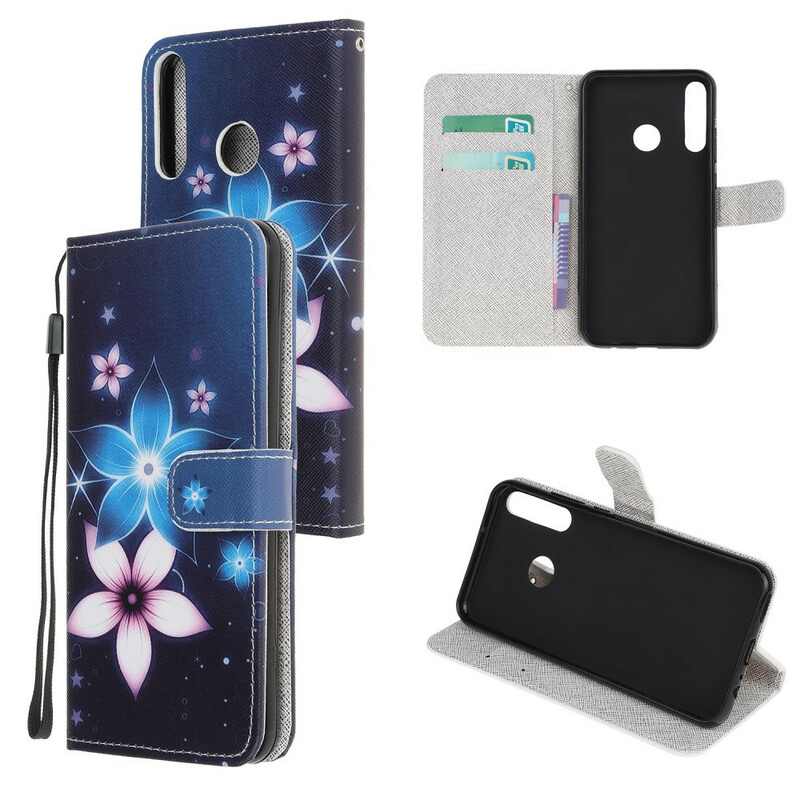 Case Huawei P40 Lite E Lunar Flowers with Strap