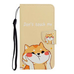 Capa Huawei P40 Lite E Cat Don't Touch Me with Lanyard