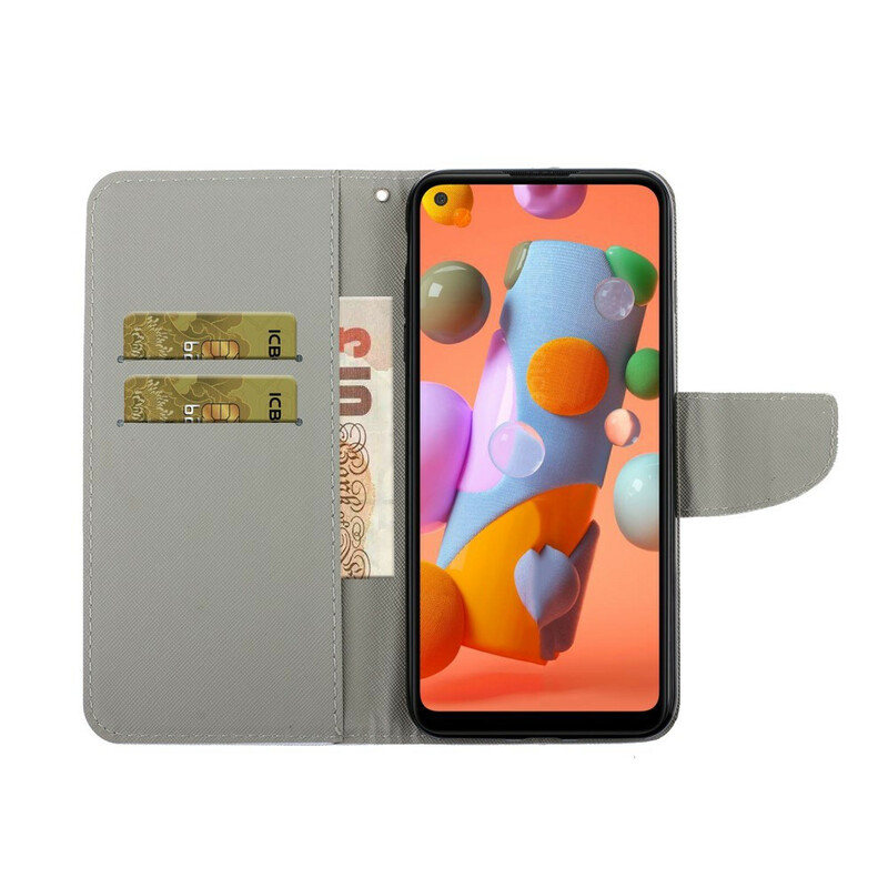 Capa Huawei P40 Lite E Cat Don't Touch Me with Lanyard