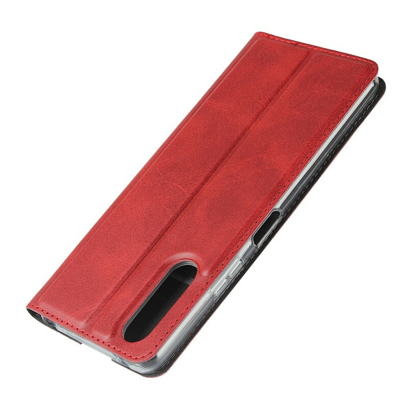 Capa de Couro Sony Xperia 10 II com correia