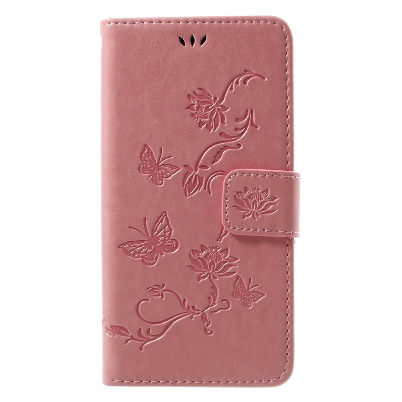 Capa Huawei P10 Lite Butterflies And Flowers With Strap