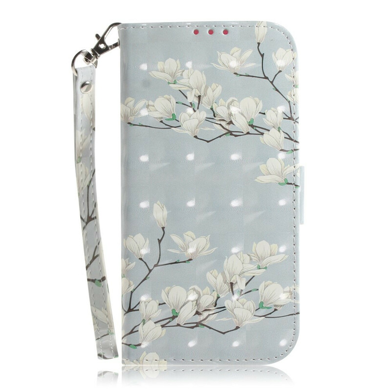 Manga Sony Xperia L4 com correia de flor Manga Sony Xperia L4 com correia de flor