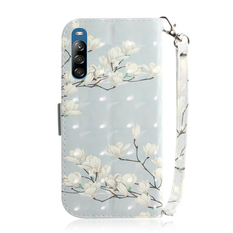 Manga Sony Xperia L4 com correia de flor Manga Sony Xperia L4 com correia de flor