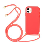 iPhone 11 Capa de silicone com cordão colorido iPhone 11 Capa de silicone com cordão colorido
