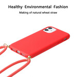iPhone 11 Capa de silicone com cordão colorido iPhone 11 Capa de silicone com cordão colorido