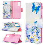 Samsung Galaxy A41 Case Butterflies e Flores Pintadas