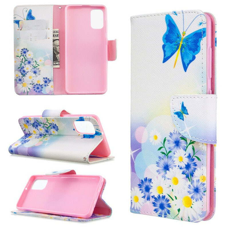 Samsung Galaxy A41 Case Butterflies e Flores Pintadas