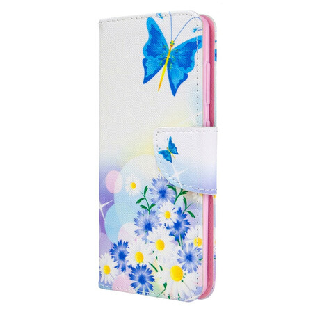 Samsung Galaxy A41 Case Butterflies e Flores Pintadas