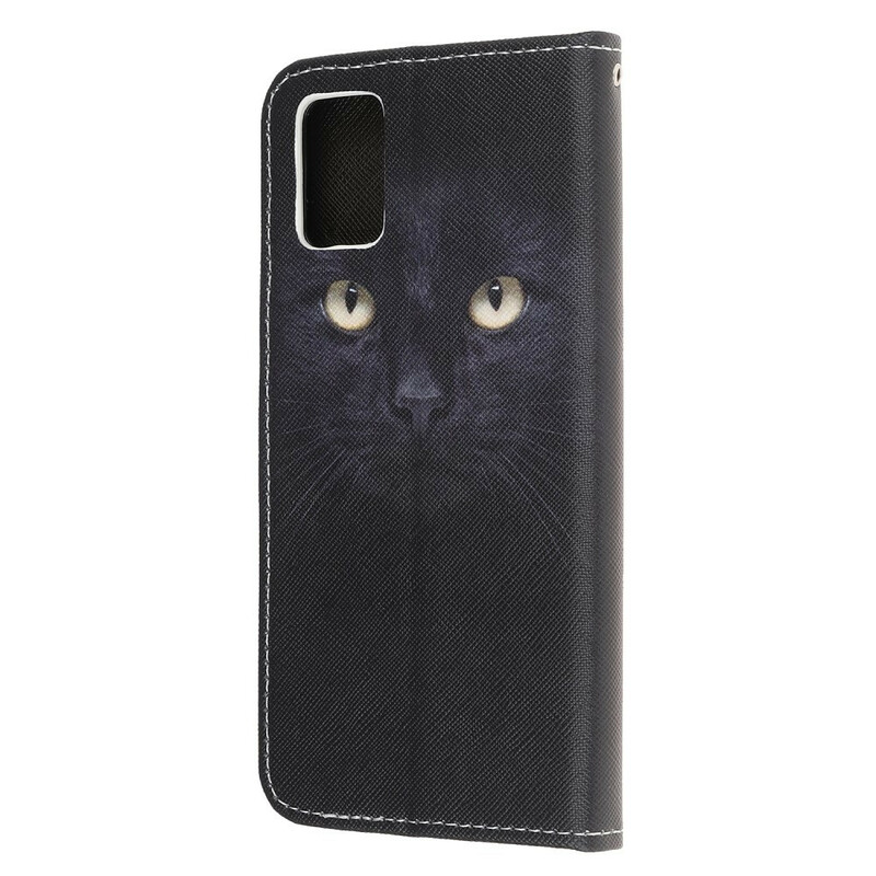 Samsung Galaxy A41 Capa de fita adesiva para olhos de gato preto