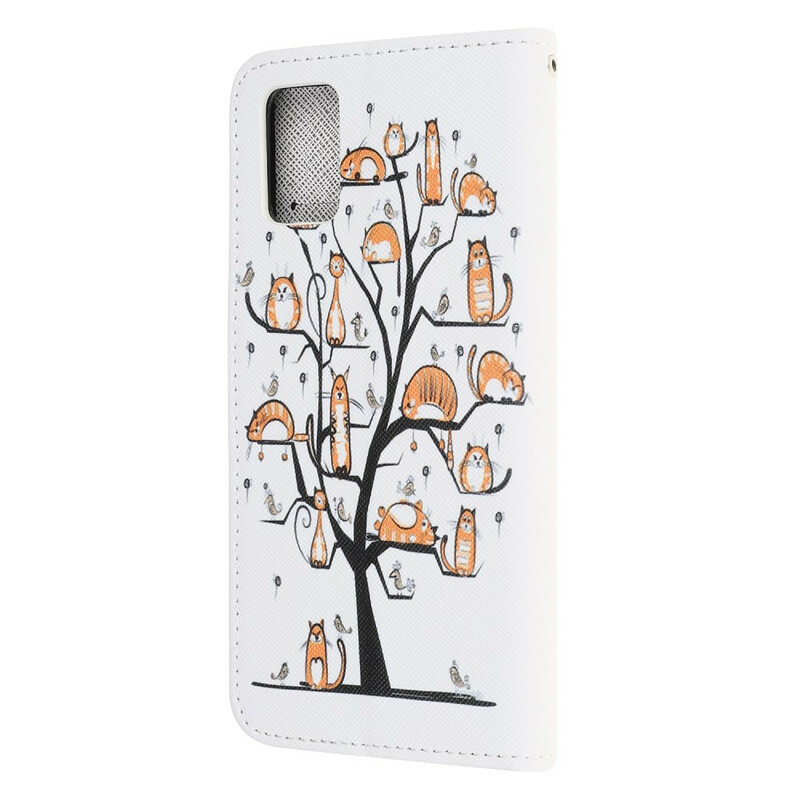 Samsung Galaxy A41 Funky Cats Strap Case