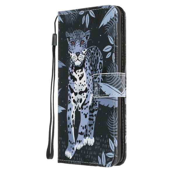 Samsung Galaxy A41 Leopard Strap Case