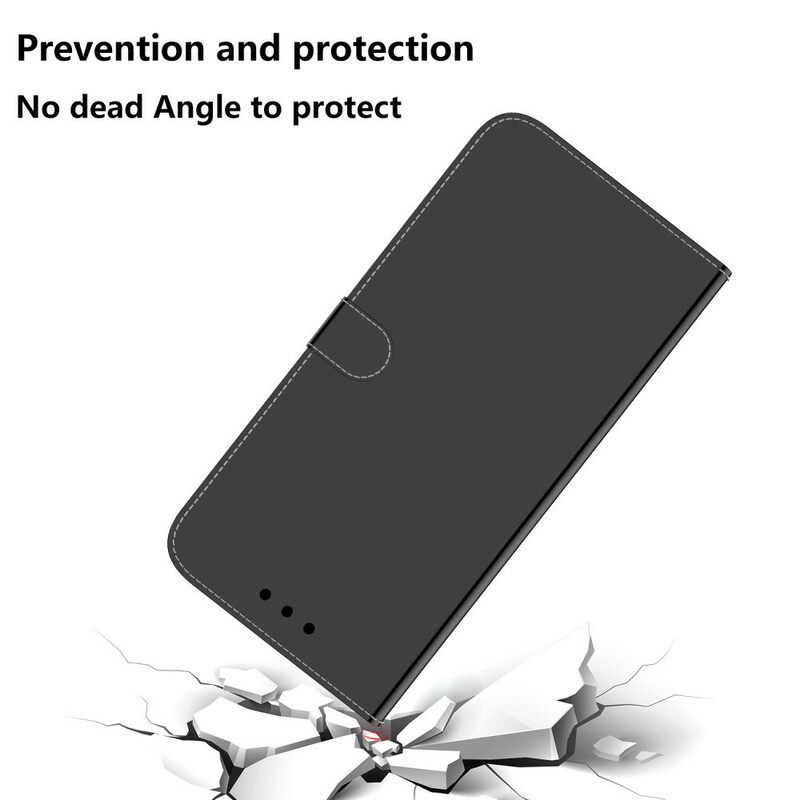 Samsung Galaxy A41 Mock Leather Case MIroir Cover