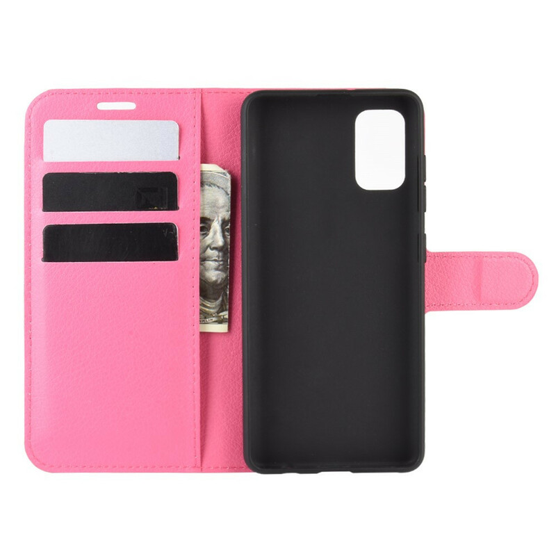 Capa de couro Samsung Galaxy A41 Litchi Clássico Capa de couro Samsung Galaxy A41 Litchi Clássico