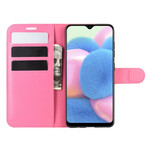 Capa de couro Samsung Galaxy A41 Litchi Clássico